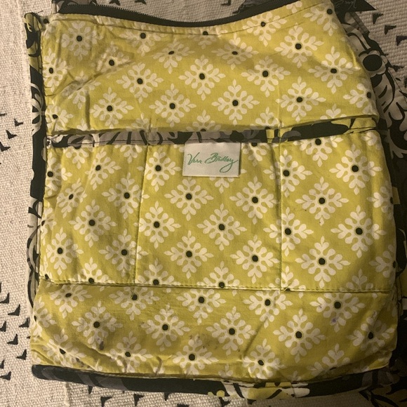 Vera Bradley Black Floral Crossbody Bag Purse - Picture 6 of 9